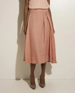 Linen Midi Skirt