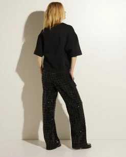 Wide Leg Trousers With Sequins -pauw Sales Shop pauw 1300130045PL702 P5 1