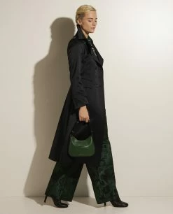 Double Breasted Coat In Silk Blend