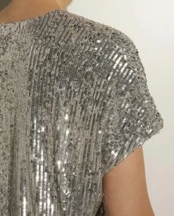 Cap Sleeved Top With Sequins -pauw Sales Shop pauw 17201300069E920 M2 2