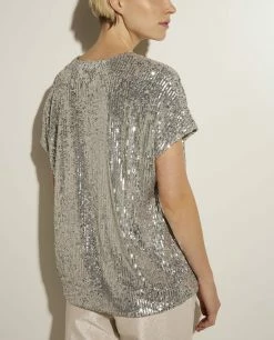 Cap Sleeved Top With Sequins -pauw Sales Shop pauw 17201300069E920 P5 2