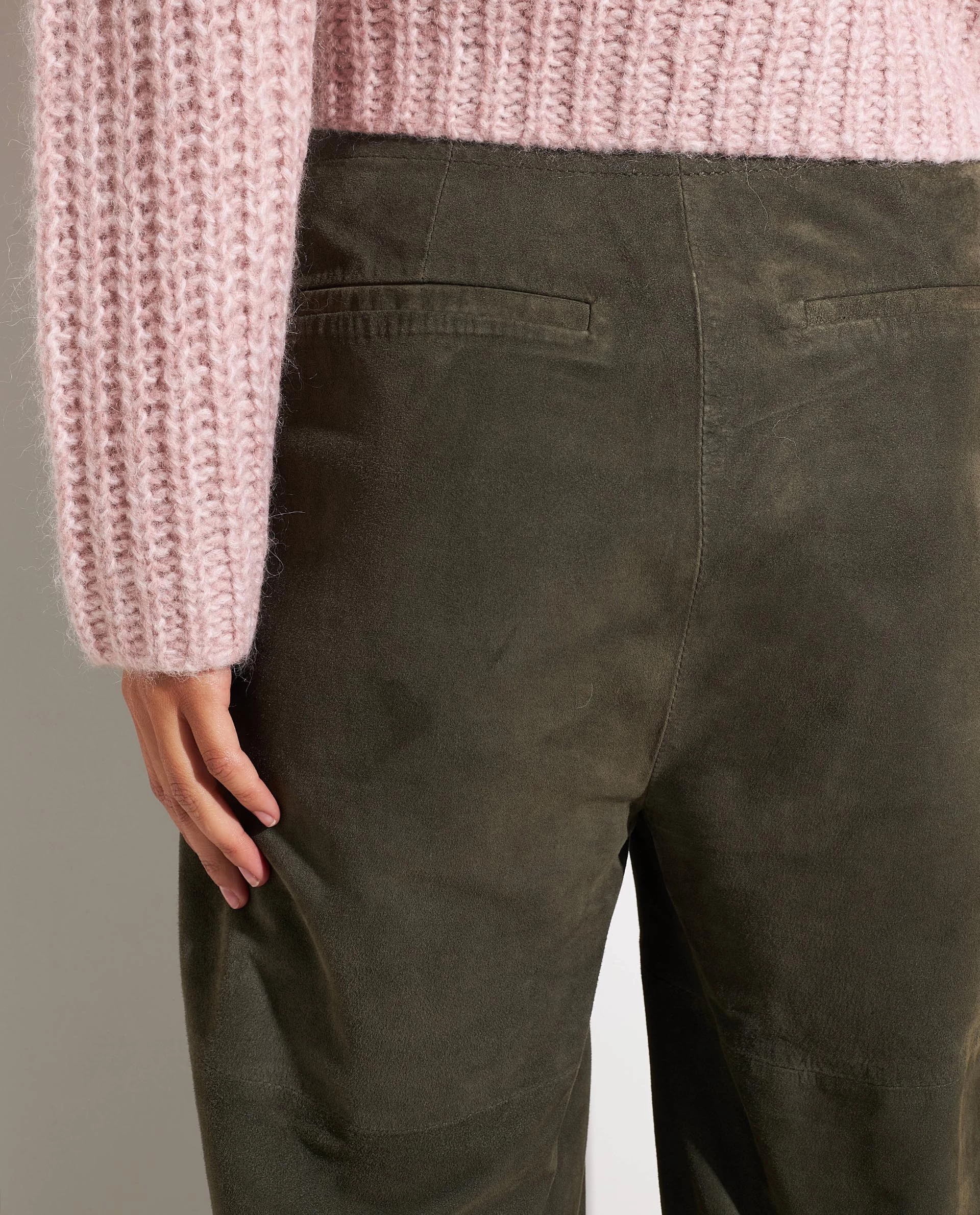 Wide-leg Suede Pants 4 Wide-leg Suede Pants - Image 4