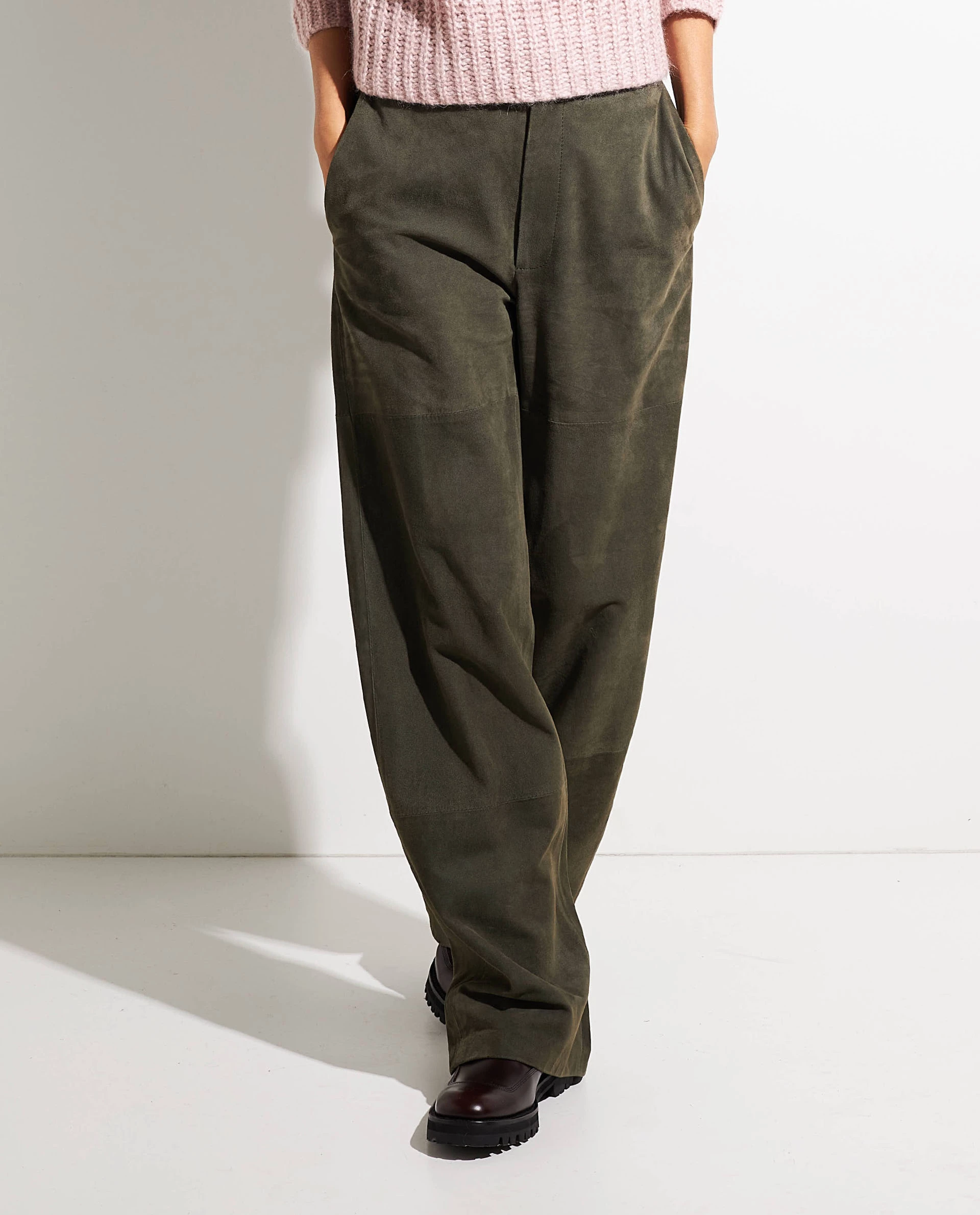Wide-leg Suede Pants 2 Wide-leg Suede Pants - Image 2