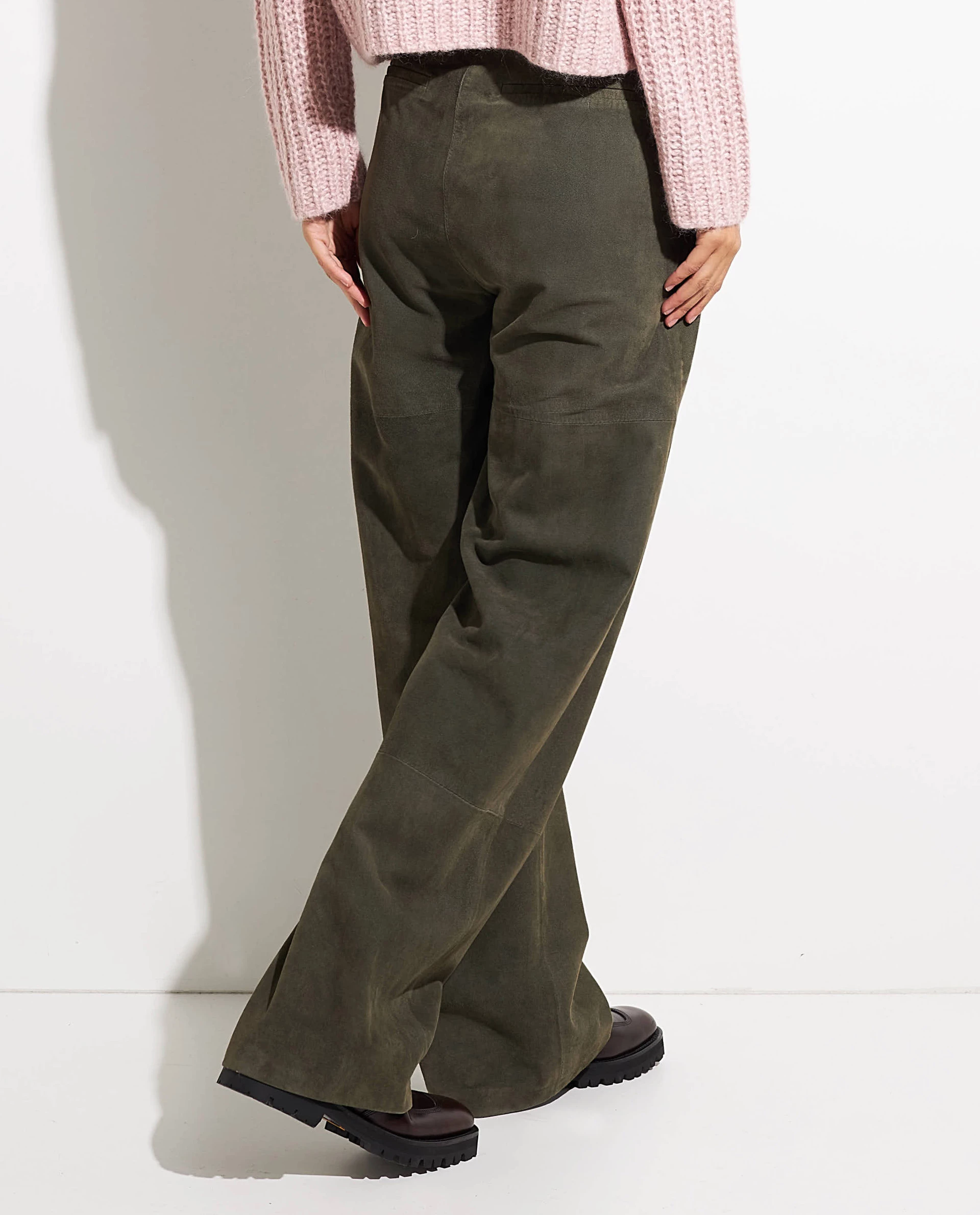 Wide-leg Suede Pants 3 Wide-leg Suede Pants - Image 3