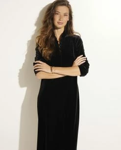Long Dress In Stretch-velvet