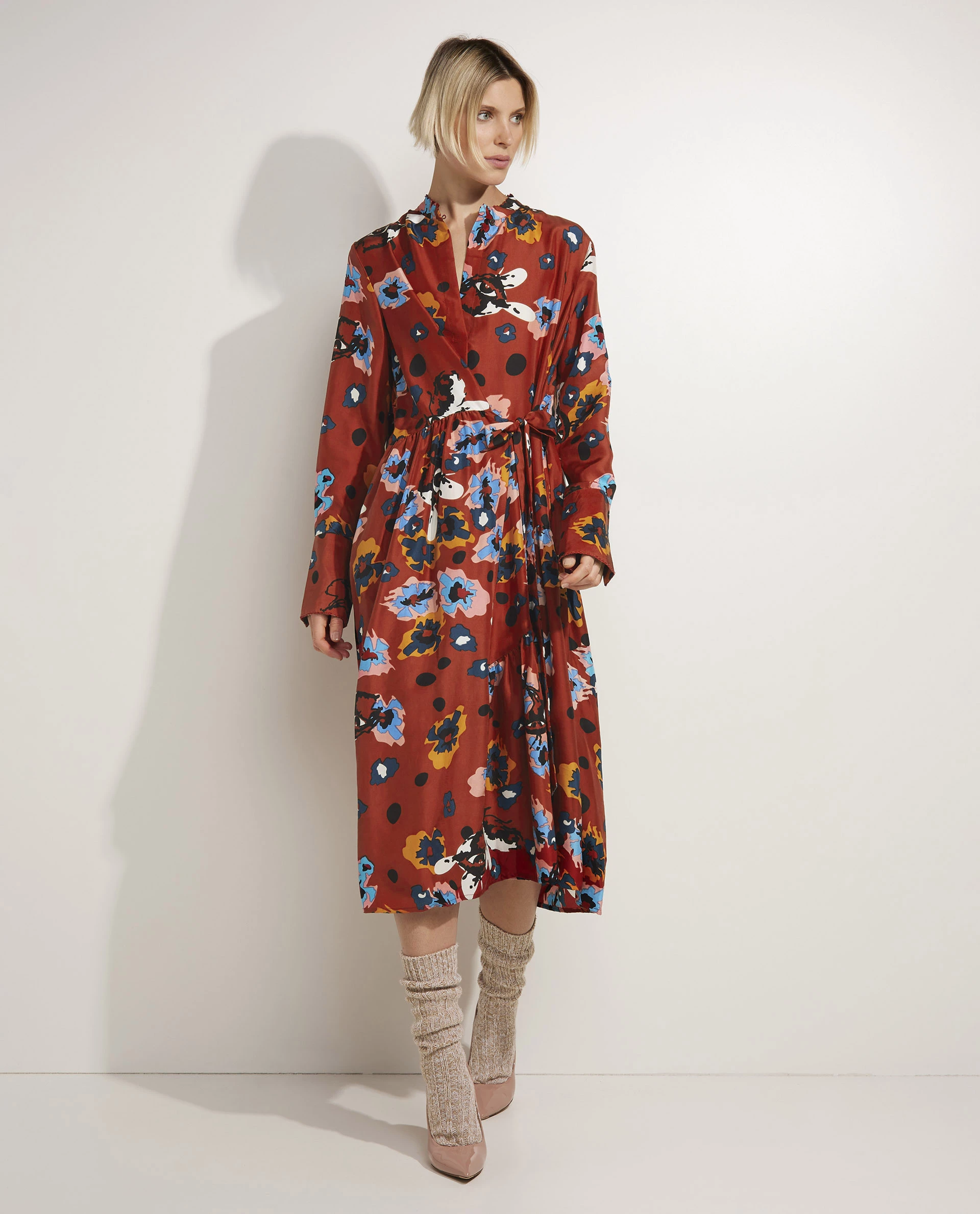 Midi Dress In Silk 1 Midi Dress In Silk