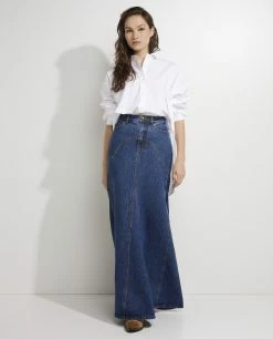 Denim Maxi Skirt -pauw Sales Shop pauw 420W91000634820 M1 1
