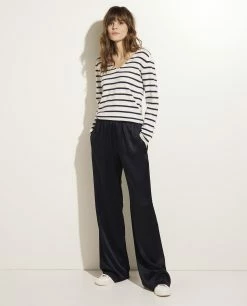 Wide Leg Silk Trousers