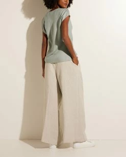 Wide-leg Linen Trousers -pauw Sales Shop pauw 430W590001LI710 P5 1