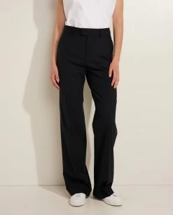 Wide Wool-blend Trousers