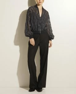Wide Leg Pants In Wool Blend