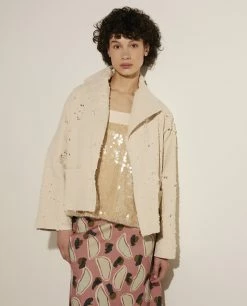 Jacket With Disstressed Details