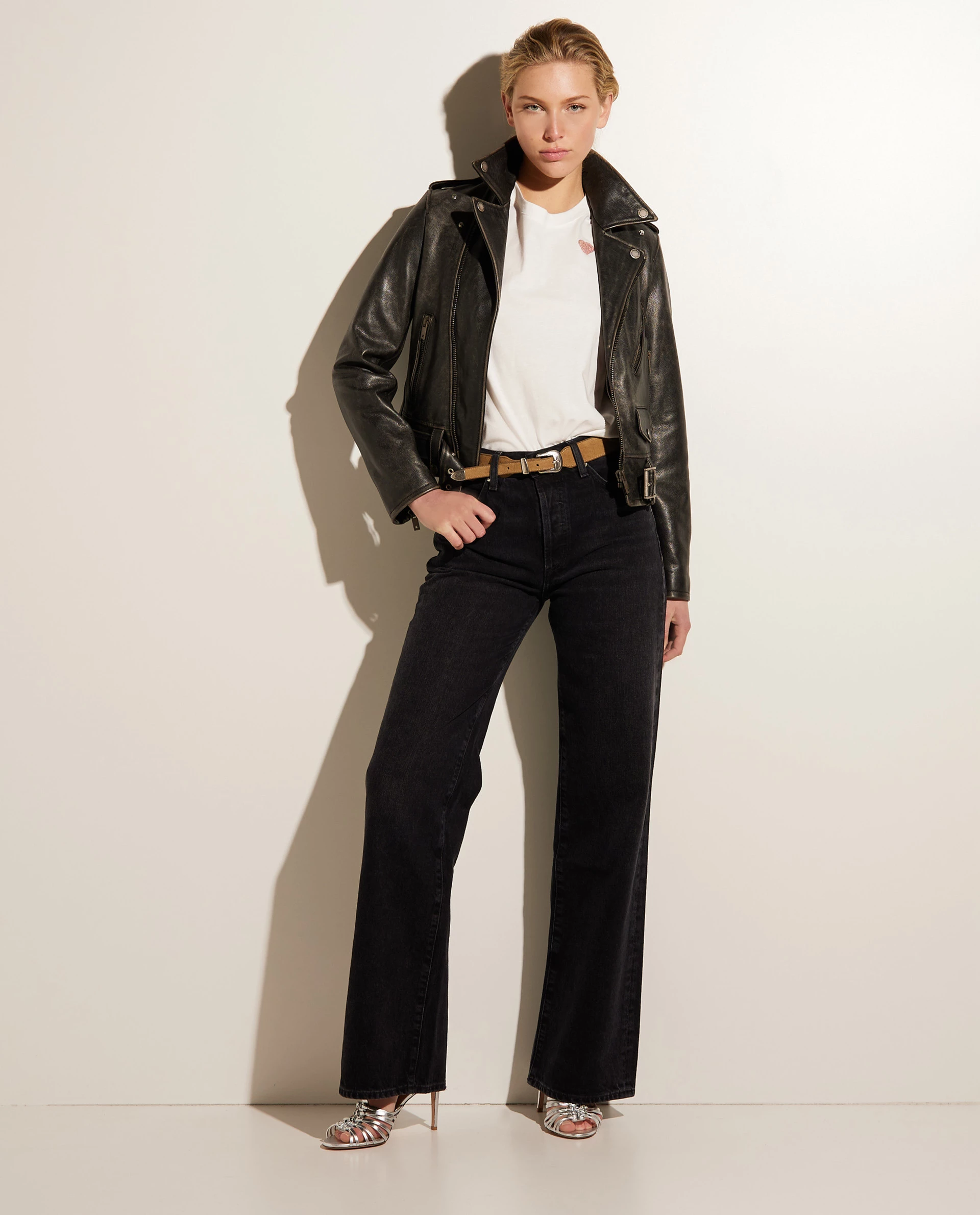 Leather Biker Jacket 4 Leather Biker Jacket - Image 4