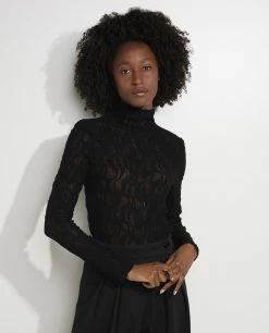 Lace Turtleneck Top
