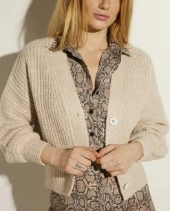 Cashmere-silk Cardigan