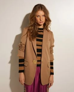 Blazer With Embellishment Button