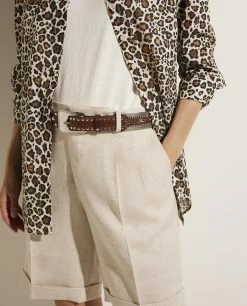 Leather Belt With Studs