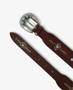 Leather 'Sportiva' Belt -pauw Sales Shop pauw 493W460012LE620 M2 1