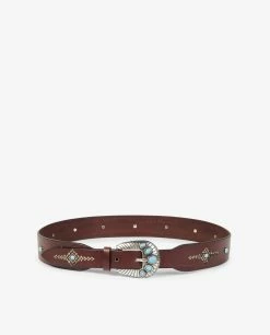 Leather 'Sportiva' Belt -pauw Sales Shop pauw 493W460012LE620 P5 1