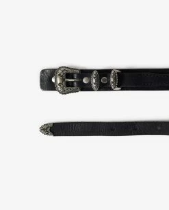 Leather Belt Silver Accents -pauw Sales Shop pauw 493W90000390700 M1 1