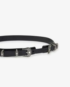 Leather Belt Silver Accents -pauw Sales Shop pauw 493W90000390700 P5 1