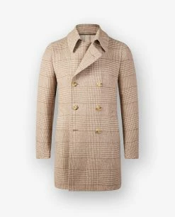 Checked Cashmere Coat