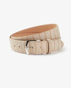 Crocodile Suede Belt